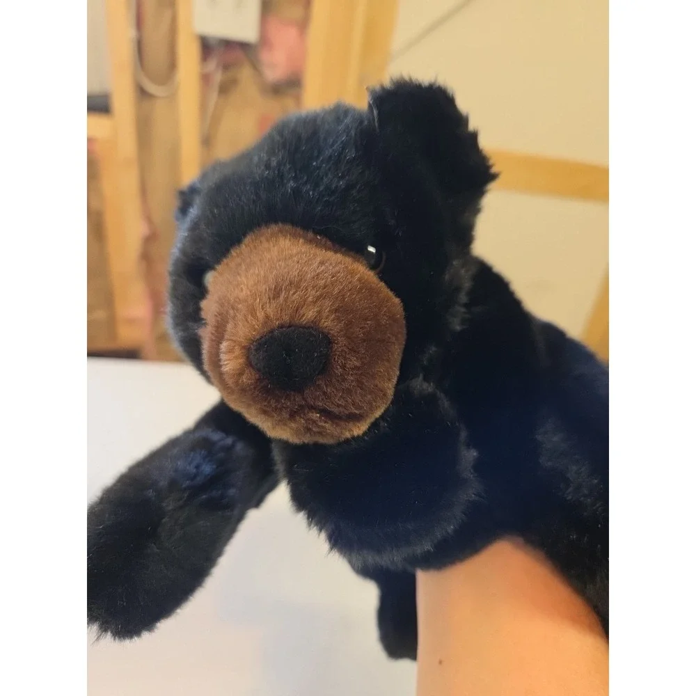 Aurora World Inc Bear Hand Puppet Black‎ Brown Nose